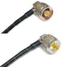 RFC195 Silver N MALE ANGLE to UHF Male Angle Coax RF Cable USA Lot