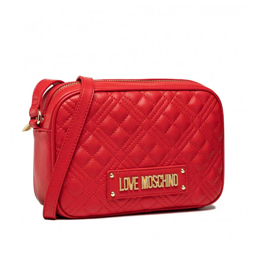 Woman crossbody bag Love Moschino Small in red faux leather