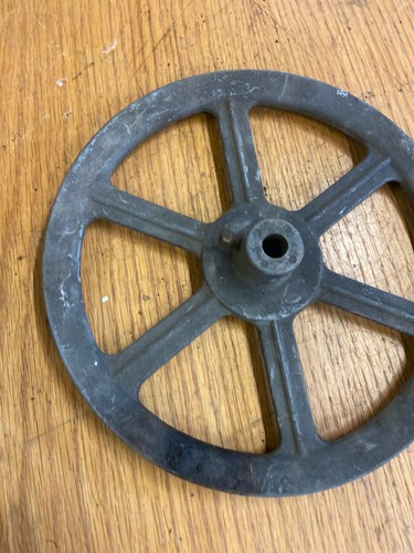 Vintage Antique Metal Pulley Wheel Farmhouse Decor Steampunk Salvage Art Lamp 2 - 第 2/7 張圖片