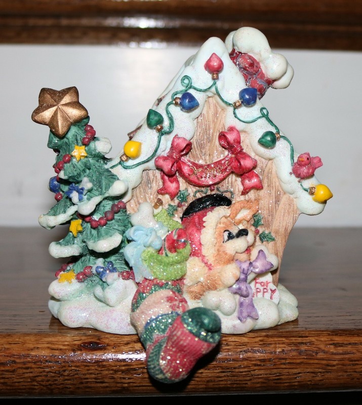 Puppy Dog Christmas Holiday Stocking Holder Christmas Tree Dog House