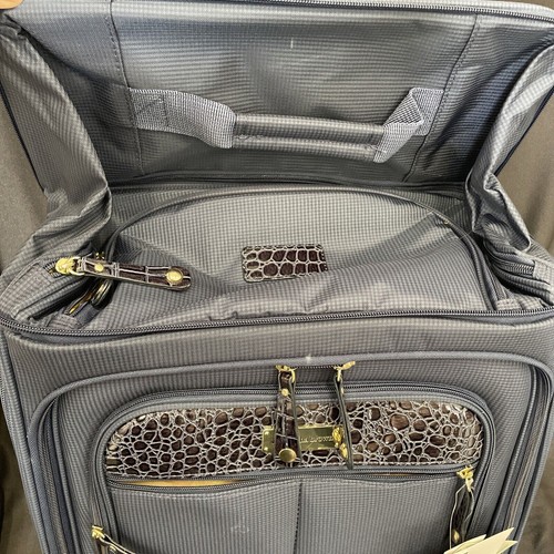 Samantha Brown Rolling Expandable Cabin Bag Multi Pockets 15" Navy - 第 2/9 張圖片