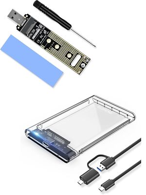 ELUTENG NVME to USB Adapter M.2 NVME Hard Drive with USB C SSD Enclosure 2.5 ...