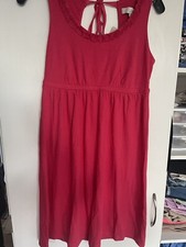 Ann Taylor Loft Womens Dress  XSP Sleeveless Coral Pink Keyhole Beach Coastal