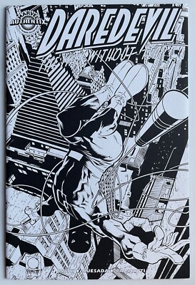 Daredevil #1 (1998) Marvel Authentix Quesada B&W Variant Cover mit Echtheitszertifikat
