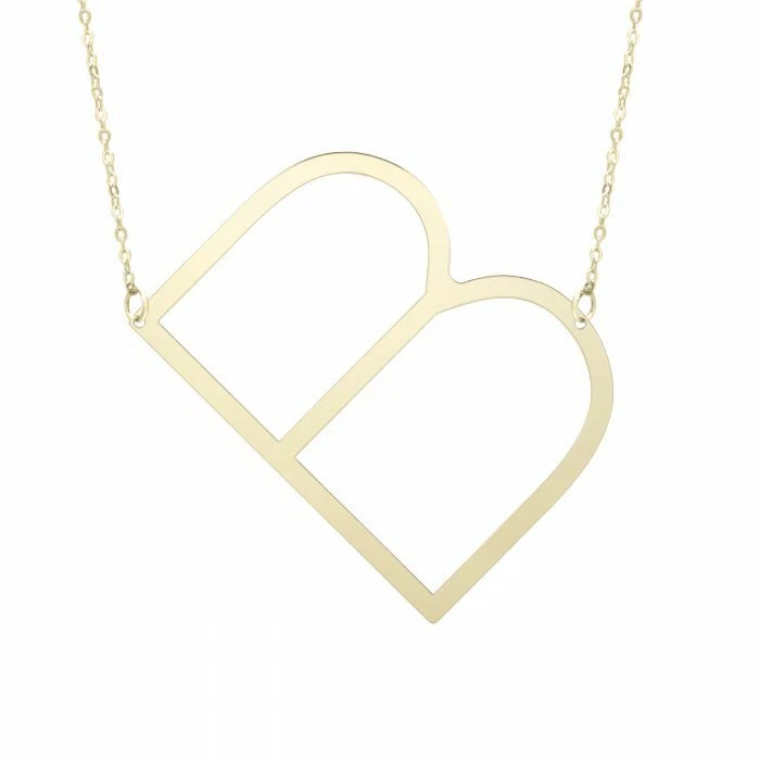 Sideways b best sale necklace