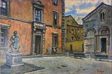 Conservatorio Boccherini Lucca - Dipinto Originale G. Vaccaro 20x30