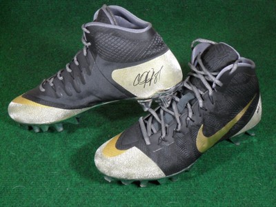 Used Nike ID CJ81 3 Elite Calvin Johnson Football Cleats Black Gold Glitter 12 | eBay
