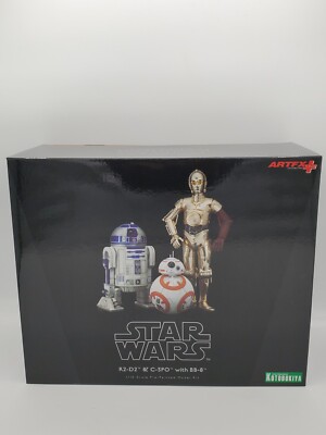 Star Wars Droid Statue Set (3 Figures) R2-D2 C-3PO BB-8 - Kotobukiya Snap-Fit