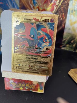 Custom Pokmon Gold Foil Card Deoxys VMax Fan Art CardHp270 | eBay Custom Pokmon Gold Foil Card Deoxys VMax Fan Art CardHp270 | eBay