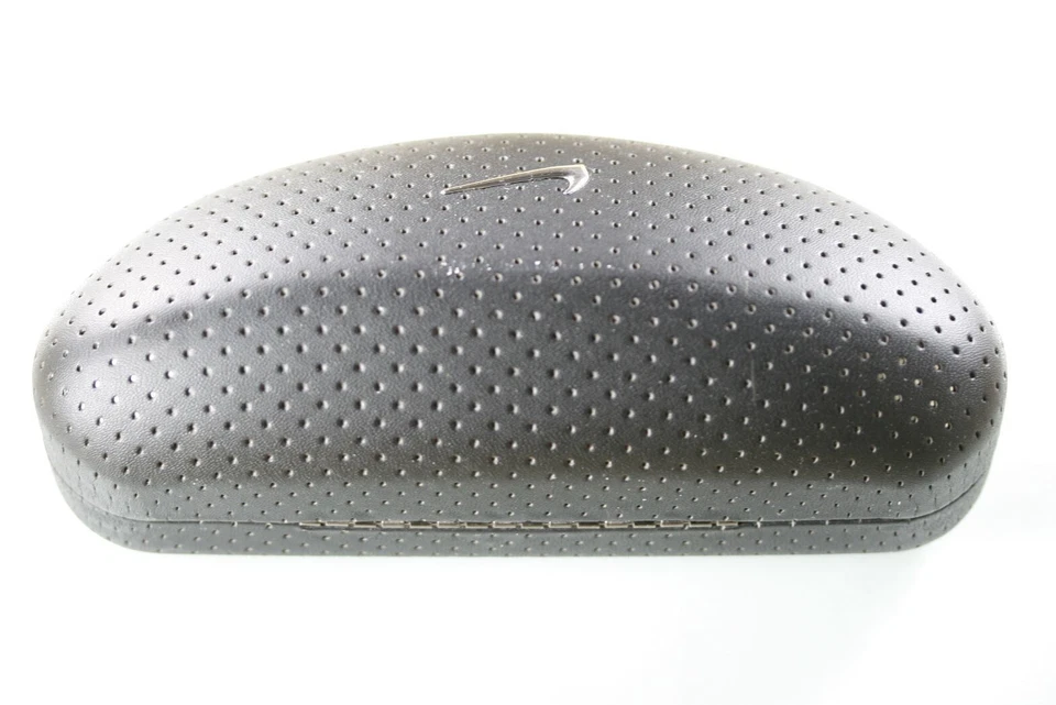 Nike Negro Metal Cierre a Presión Gafas de Sol Estuche con Swoosh Plateado Foto 2 de 3