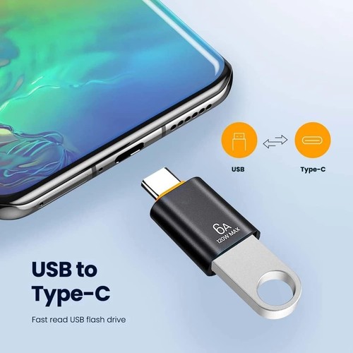 6A USB OTG Adapter USB 3.0 A Male To Type C Female Converter Fast Charger 120W ✅ - 第 2/15 張圖片