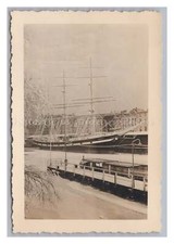 Lübeck 1934 - Segelschiff Seute Deern im Winter vor Anker - Altes Foto 1930er