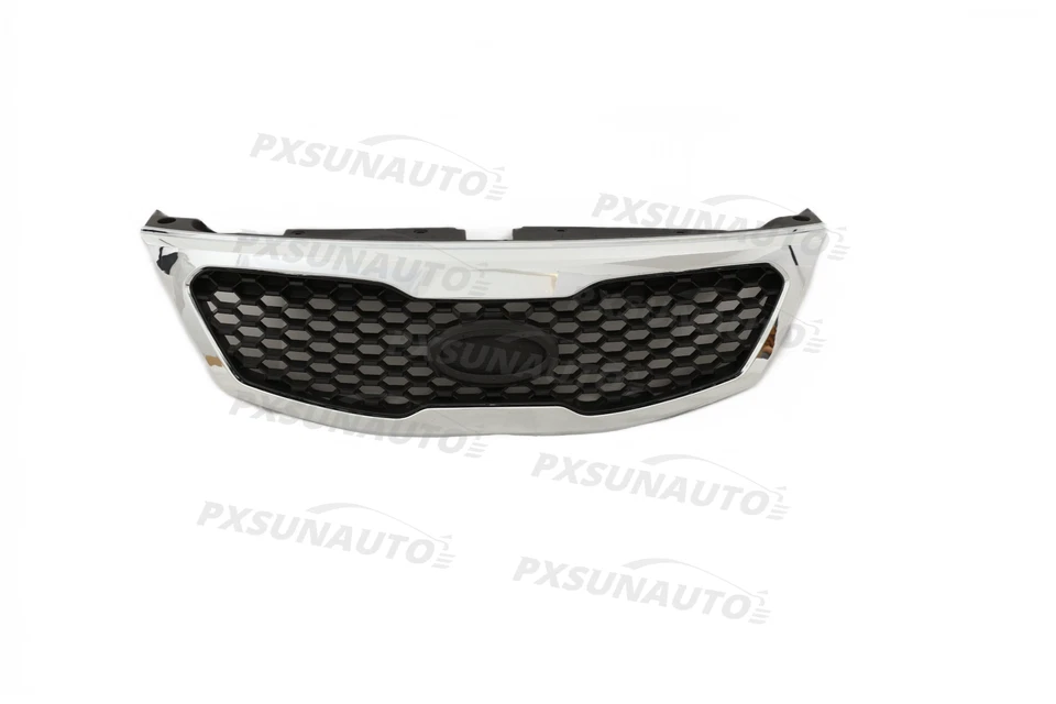 Bumper Upper Grill For 2011 2012 2013 Kia Sorento Chrome Black Grille Honeycomb Foto 2 de 3