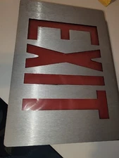 exit sign, 11.5 X 8 Inches Appears To Be In Great Condition. (90)