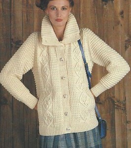 ladies aran jacket knitting patterns