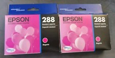 Lot Of 2 - Epson T288 Ink Cartridge Magenta Genuine OEM Original New Sealed