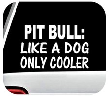 Pitbull Car Decal Pit Bull Sticker Car Truck SUV Van Laptop Mac F1013