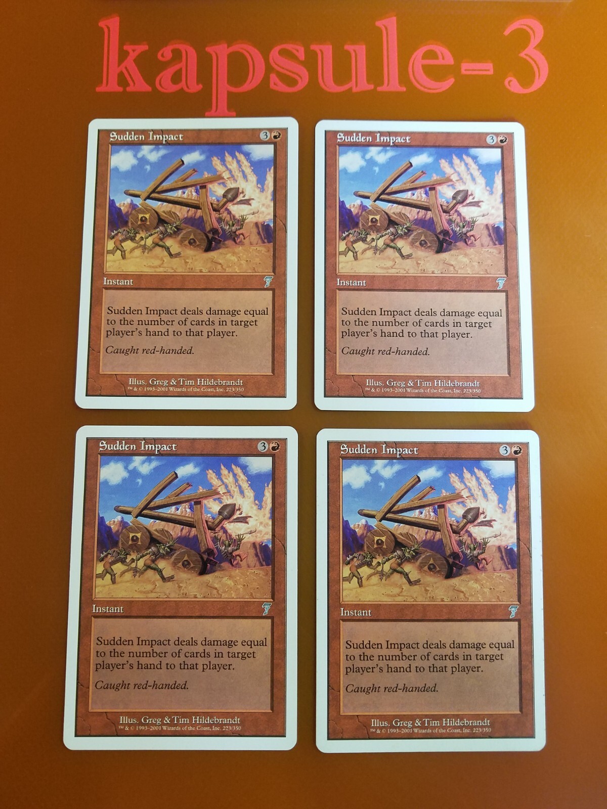 4x Sudden Impact | 7th Edition | MTG Magic Cards