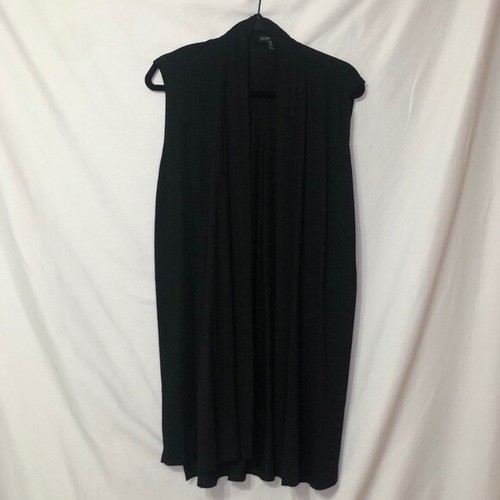 Eileen Fisher Black Sleeveless Cardigan XS