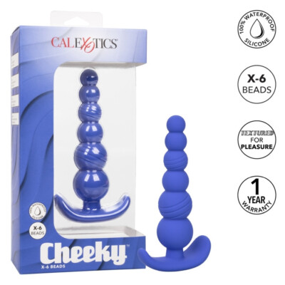CalExotics Cheeky X-6 Beads - Anal Beads purple - BUTT PLUG