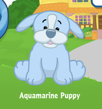 Webkinz Aquamarine Puppy Virtual PET Adoption Code Only Messaged Blue Dog Code