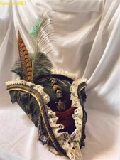 Retro Pirate Tricorne Hat Women Stage Performance Cosplay Costume Props Gifts