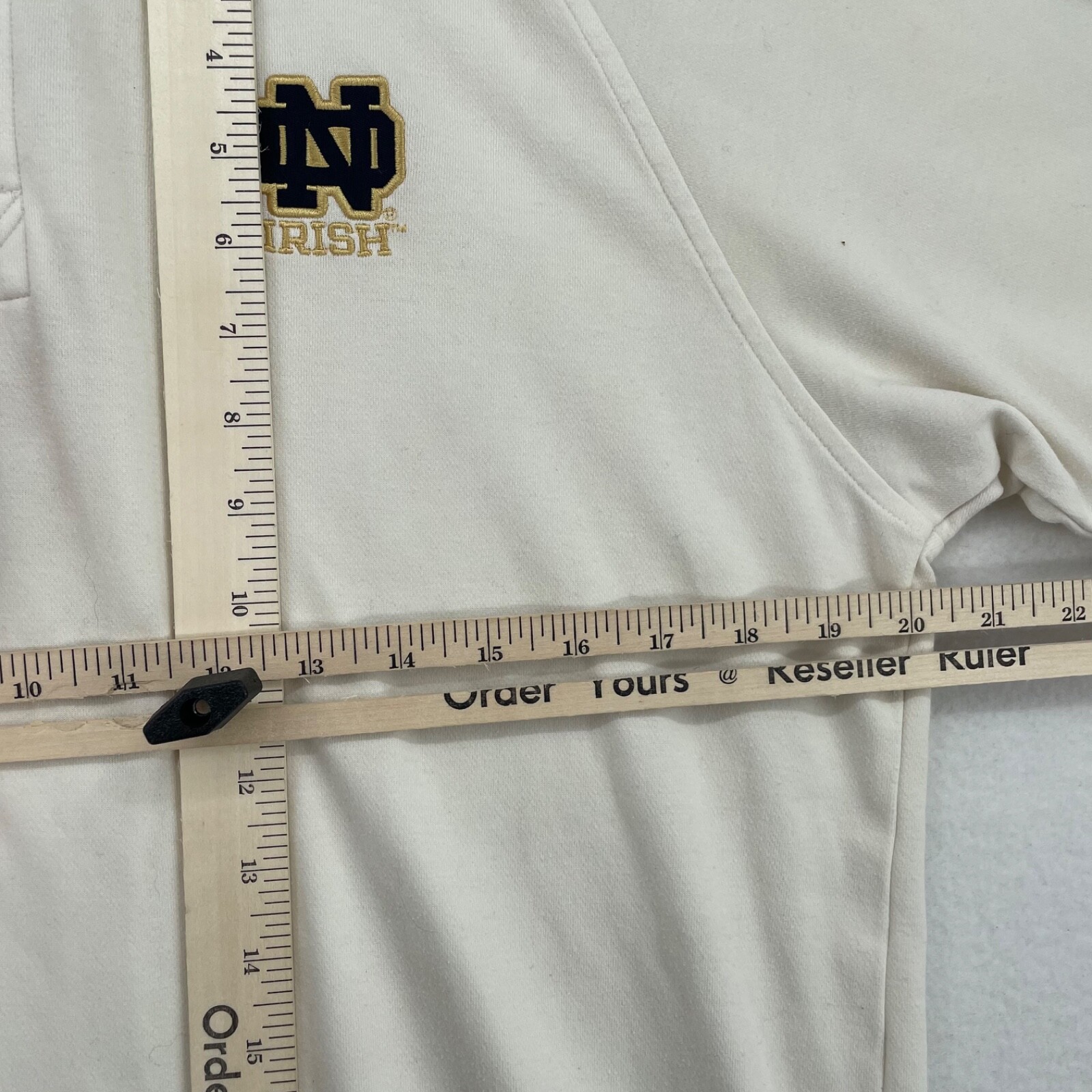 Notre Dame Fighting Irish Adidas Men's Short Sleeve Polo Shirt Size M White thumbnail 4