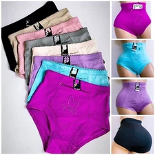 High Waisted Briefs Girdle Panties Lot 2-6 Tummy Control Travel Safe Zipper S-4X