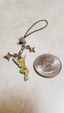 TINKERBELL Charm Lisc Disney Zipper Pull Purse Bracciale