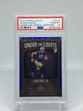 2020 Panini Legacy Jacob Eason RC Under the Lights Sapphire /35 PSA 10 Pop 1!