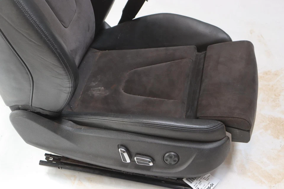 Audi S5 2008-2013 cupé pasajero delantero derecho asiento deportivo tela/cuero negro OEM Foto 3 de 4