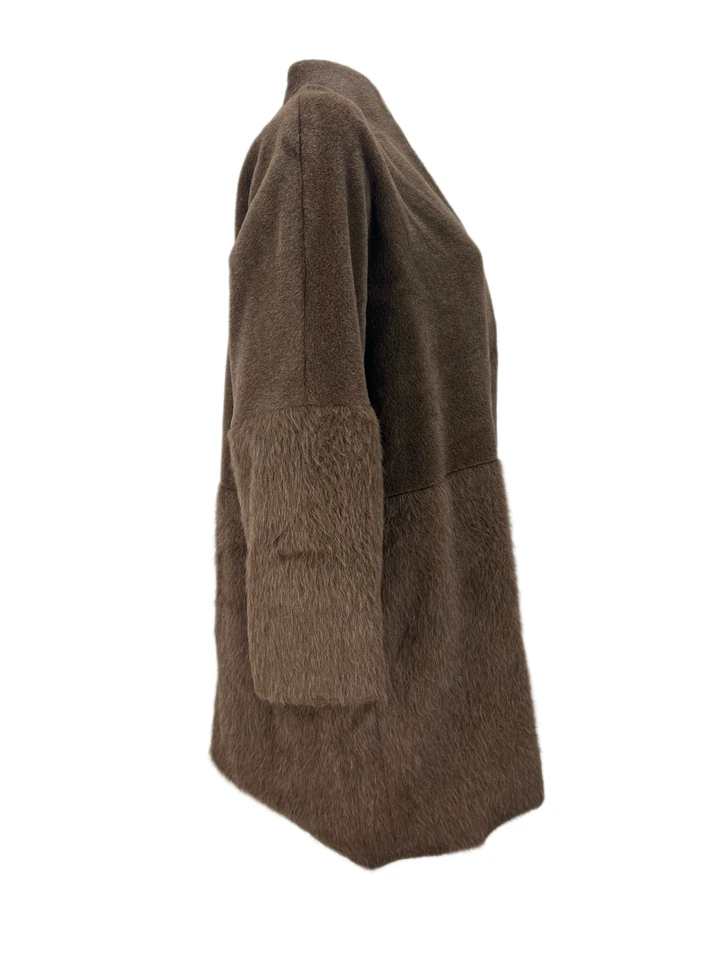Marina Rinaldi Women's Brown Torre Insulated Scarf Coat NWT