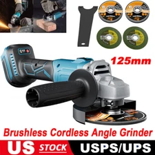 Brushless Cordless Angle Grinder For Makita 18V BL1860 BL1850  BL1840B,BL1830