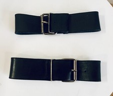  NEW 2x Leather Boots Shaft Buckles 36cm Black Shoes Accessories Mini Belt