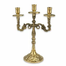 Byzantine Brass Candle Holder - Greek Orthodox Candlestick Home Altar, Prayer