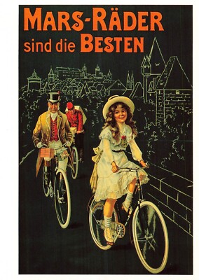 Mars Rader Sind Würfel Besten-Bicycle Plakat Vermehrung Postkarte