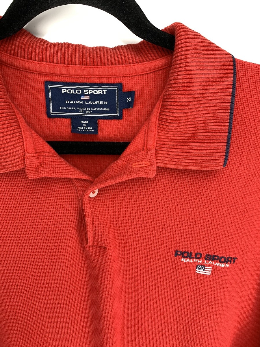 90s Polo Ralph Lauren Shirt COTTON XL 郵便 Vintage 90s Polo Ralph Lauren T Shirt Adult Large Blue V