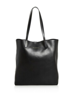 Want Les Essentiels The Logan Vertical Leather Tote Bag Black MSRP  NWT