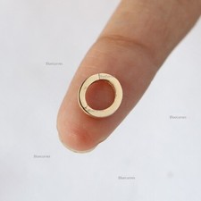 14k Gold Oval Plain Enhancer Lock Holder Clicker Bracelet, Necklace Connector