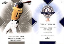 TOMMY SPECHT 2021 LEAF PERFECT GAME 