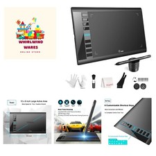 Graphics Drawing Tablet, M708 10 x 6 inch Large Drawing Tablet with 8 Hot Key...