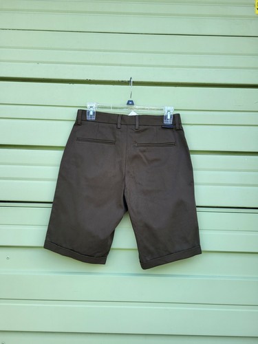 ZARA MAN GREEN Dark khaki Chino shorts slim fit SIZE 29 POCKETS #6135 - Imagen 9 de 11