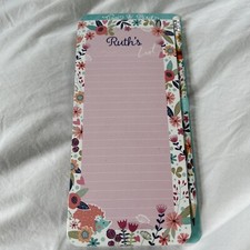 Coussin et crayon de liste de courses « Ruth » avec dos magnétique. Neuf