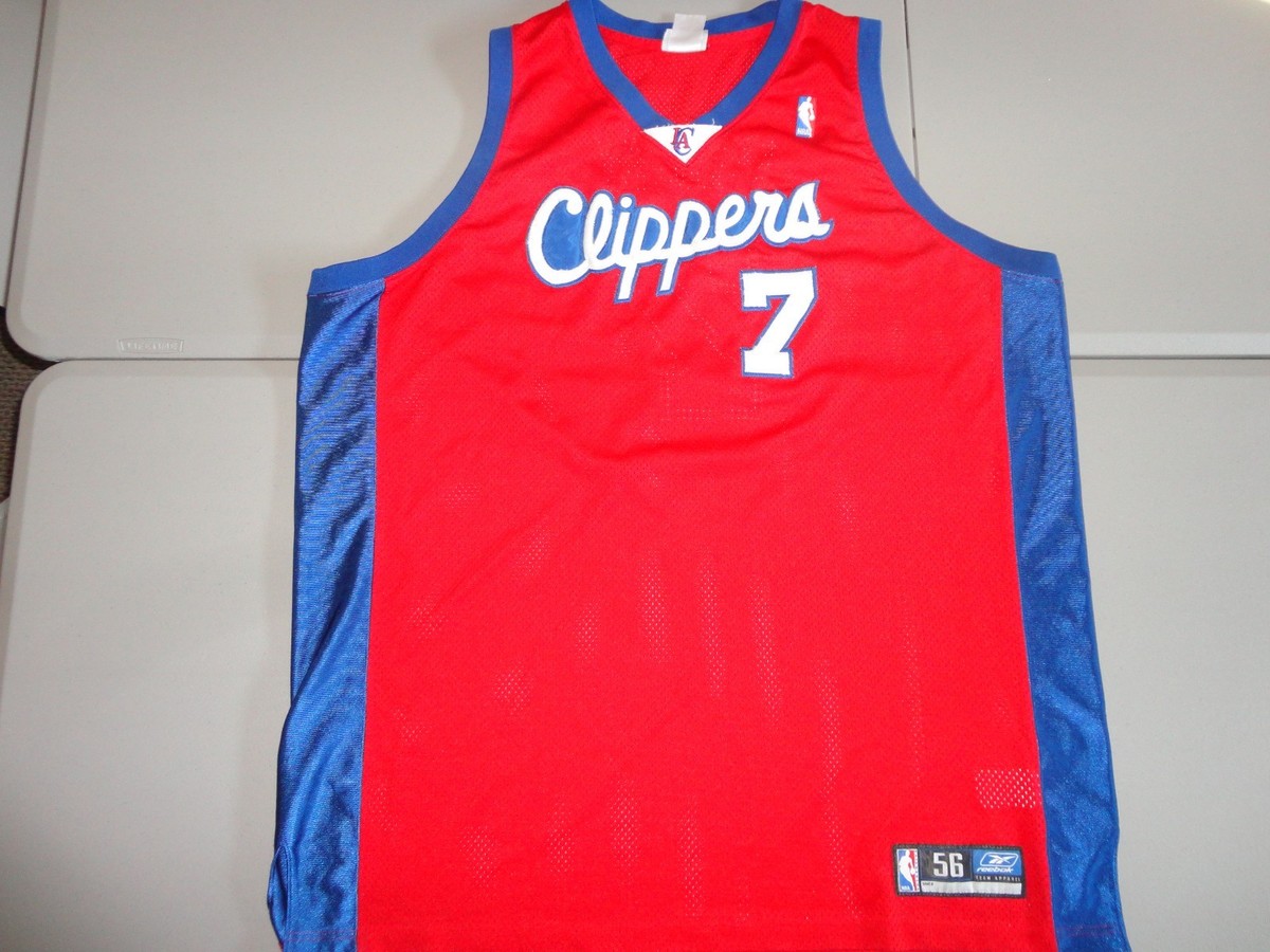 美品 Reebok NBA LA CLIPPERS 7 ODOM Jersey Lamar Odom #7 LA Clippers Reebok Jersey Red Blue Mens Size