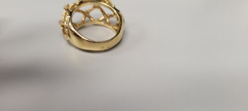CHAUMET PARIS SOLID 18k YELLOW GOLD 0.3 TCW DIAMOND LATTICE BOMBE RING sz 5.5 - Picture 5 of 12