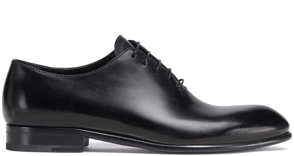 ZEGNA Vienna Evening Wholecut Leather Oxfords Black 9.5 UK 10.5 US 1190 NEW