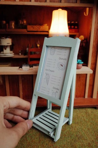 Handmade Dollhouse Miniature 1:12 Coffee Shop Bar Sign Accessories Furniture - Picture 1 of 14