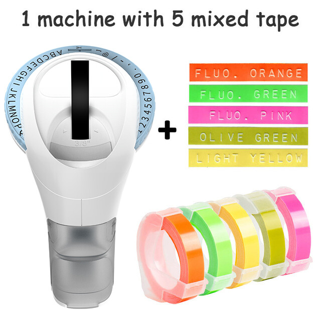 DYMO Embossing Label Maker Labeller Organiser Xpress +5 Multi Colour