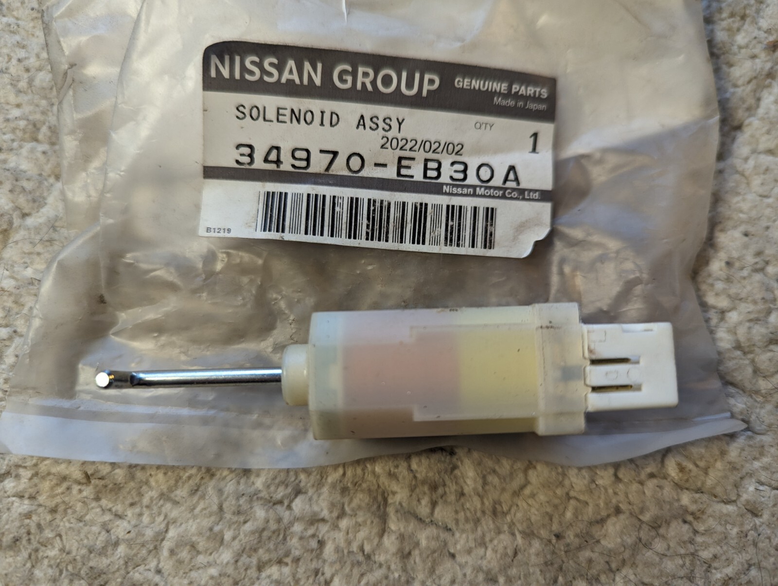 Nissan 34970EB30A Shift Interlock Solenoid Assy eBay