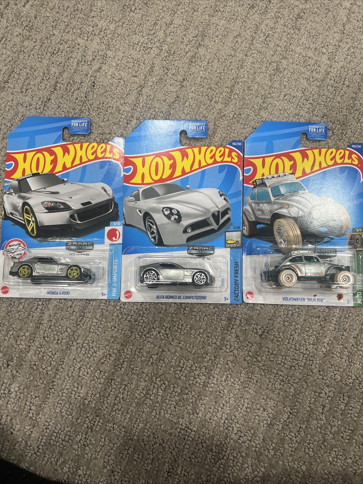 S2000 Bug 2022 HOT WHEELS ZAMAC VW BAJA BUG HONDA S2000 ALFA ROMEO 8C ...